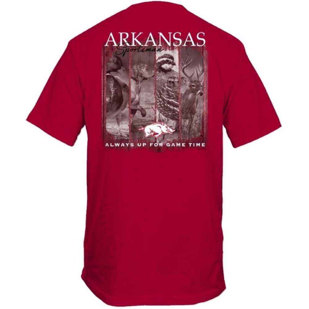 Arkansas Razorbacks T-Shirt - Sportsman Hunting Deer Duck Quail - Tee